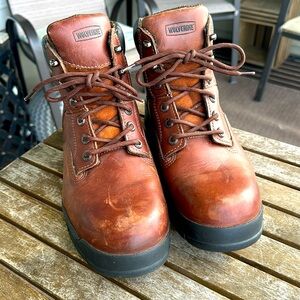 Men’s Wolverine Full Duty rich brown leather hikers size 11.5 EUR 44.5